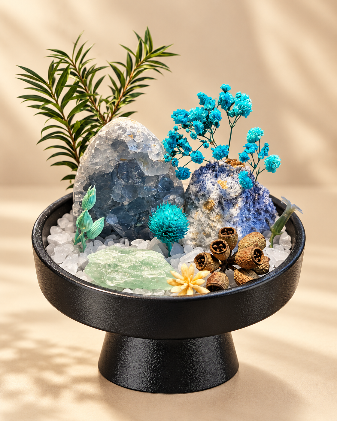 Blue Haven — Fluorite & Quartz Crystal Garden