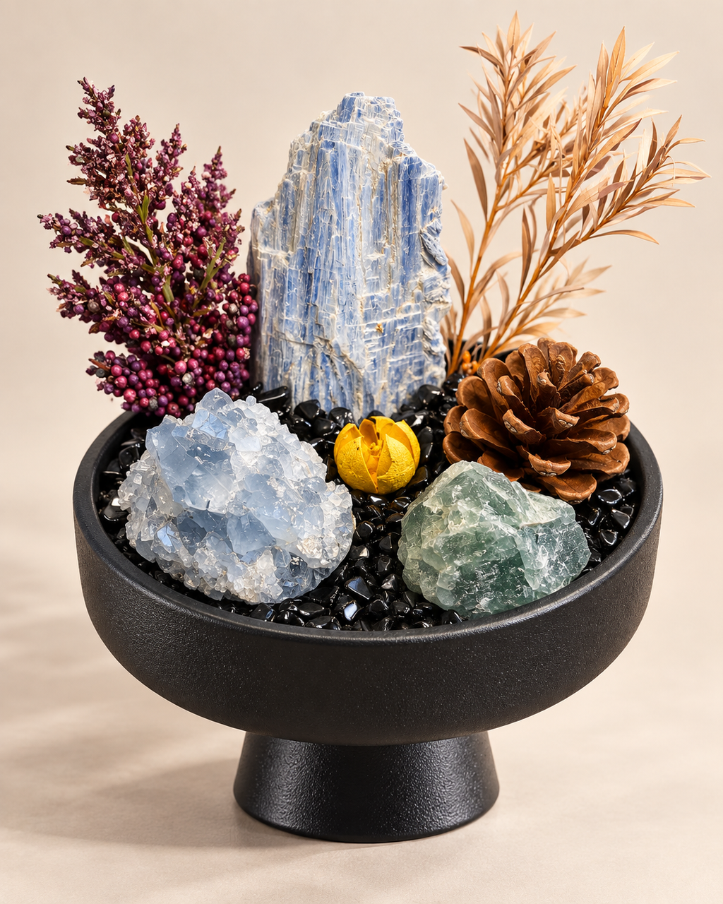Blue Solstice — Kyanite & Celestite Crystal Garden