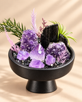 Violet Bastion II — Amethyst & Black Tourmaline Crystal Garden