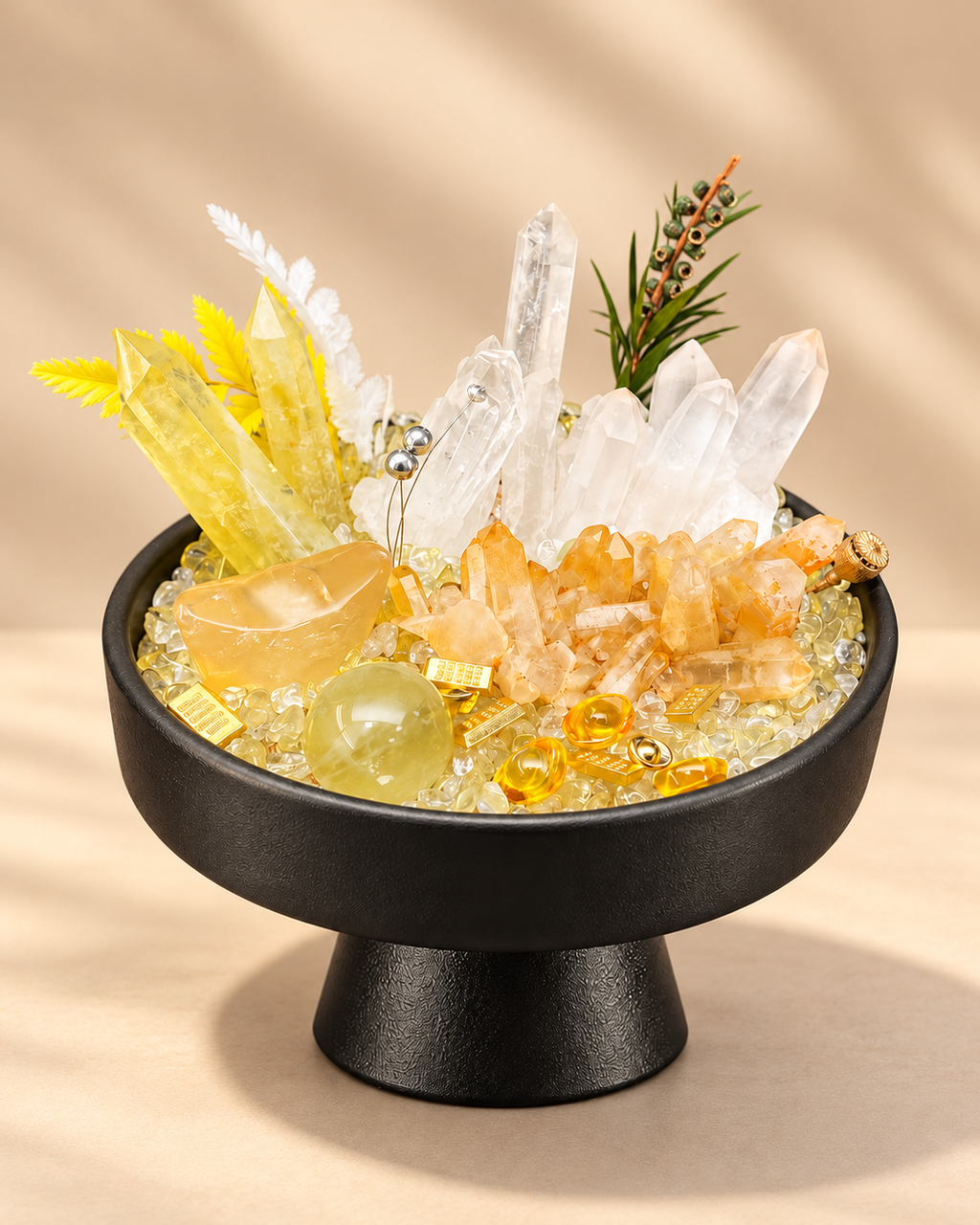 Golden Light — Clear Quartz Crystal Garden