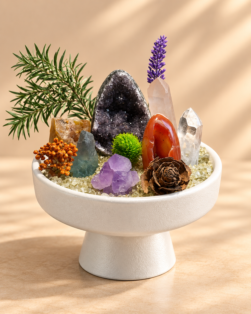 Amethyst Ember — Amethyst & Clear Quartz Crystal Garden