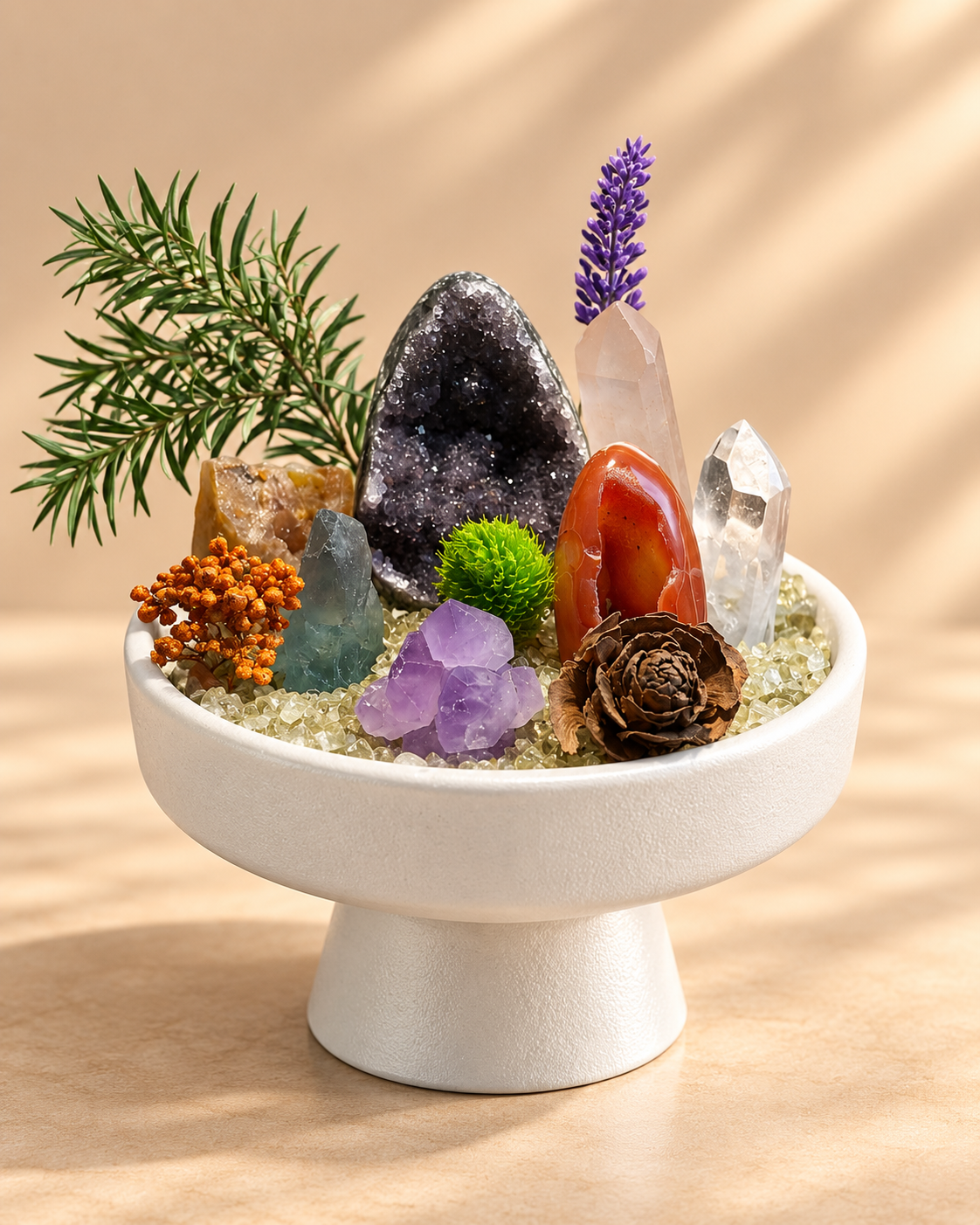 Amethyst Ember — Amethyst & Clear Quartz Crystal Garden