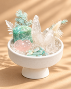 Blush Lagoon — Clear Quartz & Rose Quartz Crystal Garden