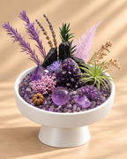 Violet Watch — Black Tourmaline & Amethyst Crystal Garden
