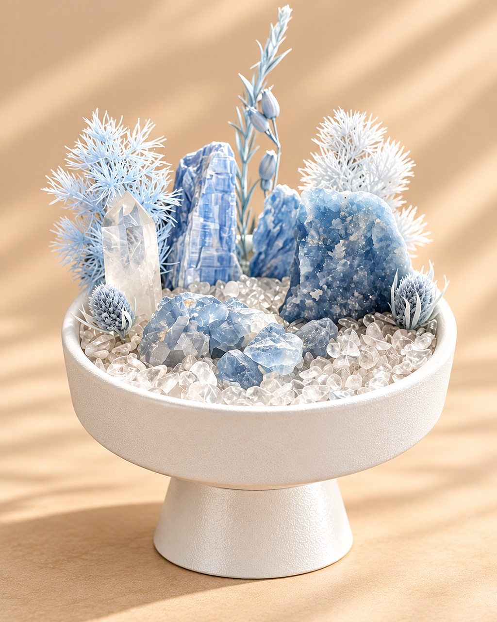 Glacier Garden — Blue Kyanite & Clear Quartz Crystal Garden