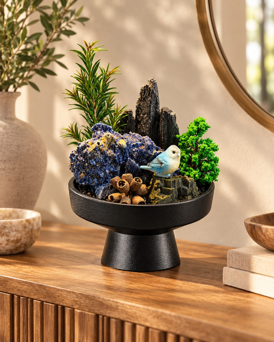 Azure Sentinel — Black Tourmaline Crystal Garden