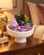Violet Sentinel — Amethyst & Black Tourmaline Crystal Garden lifestyle view 3