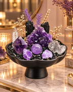 Violet Bastion — Amethyst & Black Tourmaline Crystal Garden lifestyle view 3