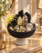 Gilded Stronghold — Black Tourmaline & Pyrite Crystal Garden lifestyle view 2