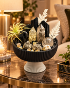 Gilded Stronghold — Black Tourmaline & Pyrite Crystal Garden lifestyle view 3