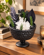 Monochrome Clarity — Clear Quartz & Black Tourmaline Crystal Garden lifestyle view 3