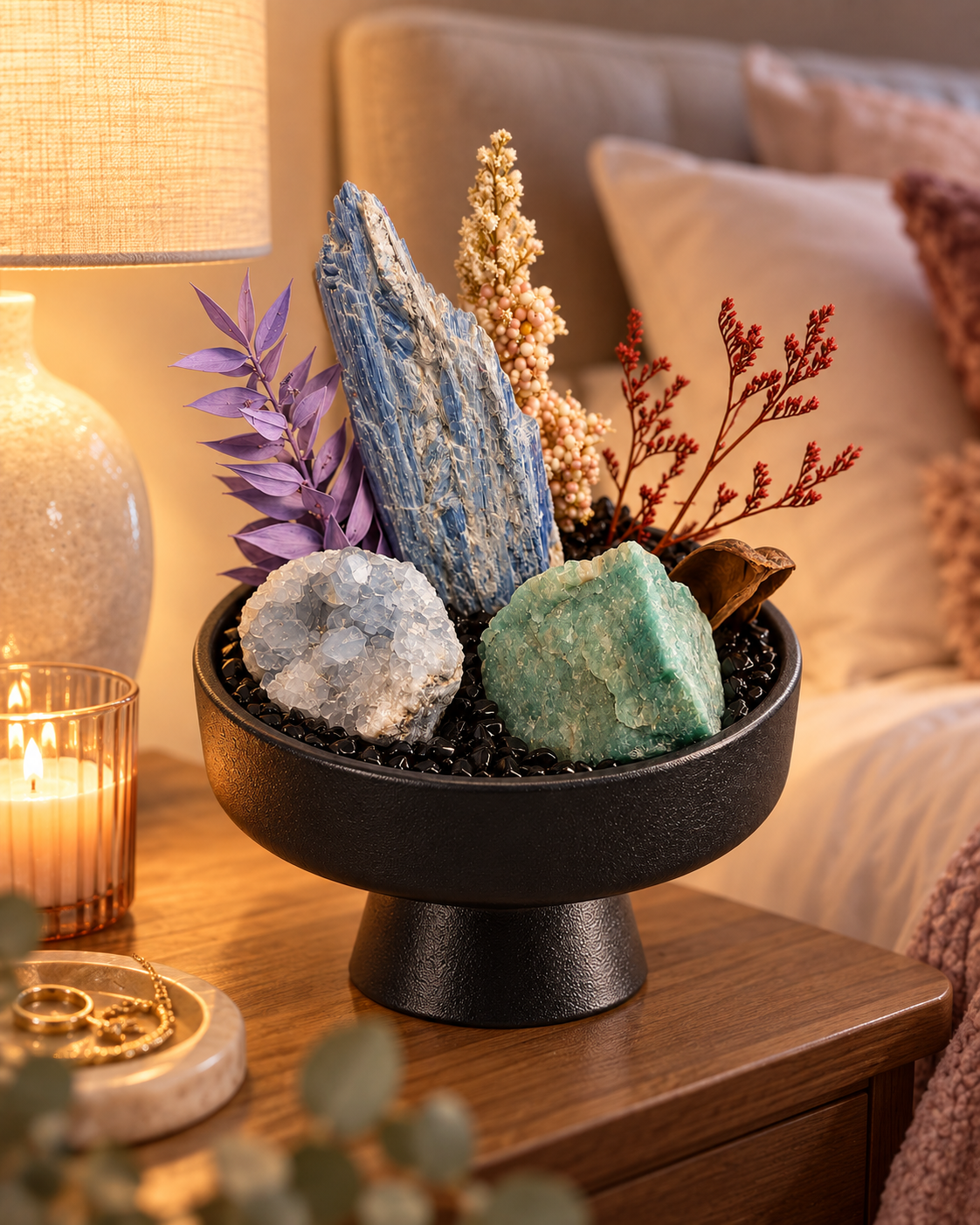 Blue Stillness — Kyanite & Fluorite Crystal Garden