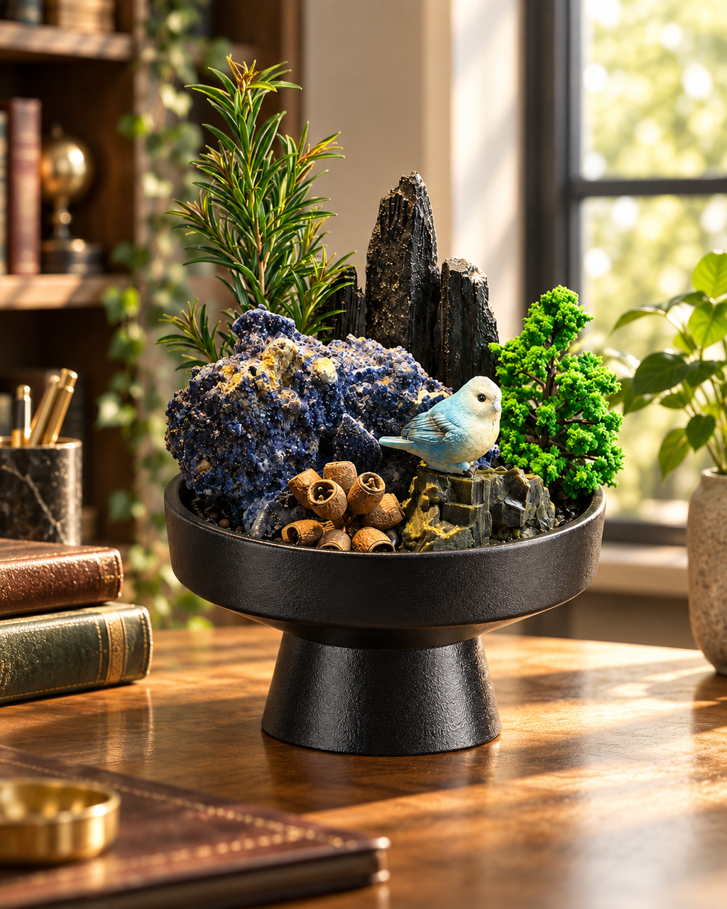 Azure Sentinel — Black Tourmaline Crystal Garden