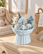 Glacier Blossom — Blue Calcite & Clear Quartz Crystal Garden