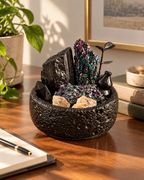 Midnight Spectrum — Black Tourmaline Crystal Garden