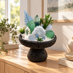 Alpine Verdure — Green Fluorite & Clear Quartz Crystal Garden