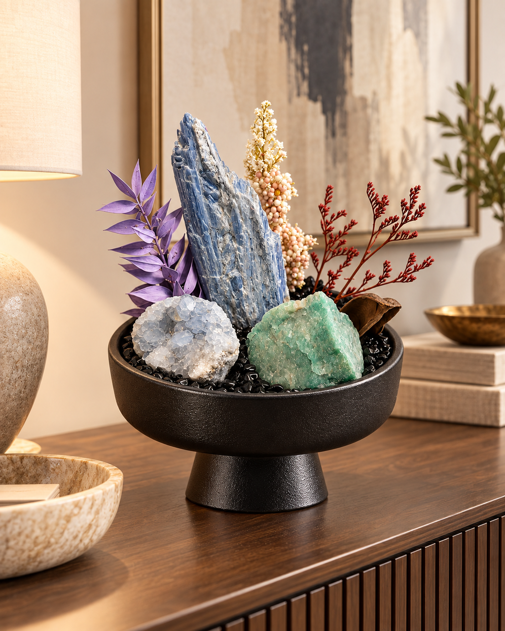 Blue Stillness — Kyanite & Fluorite Crystal Garden
