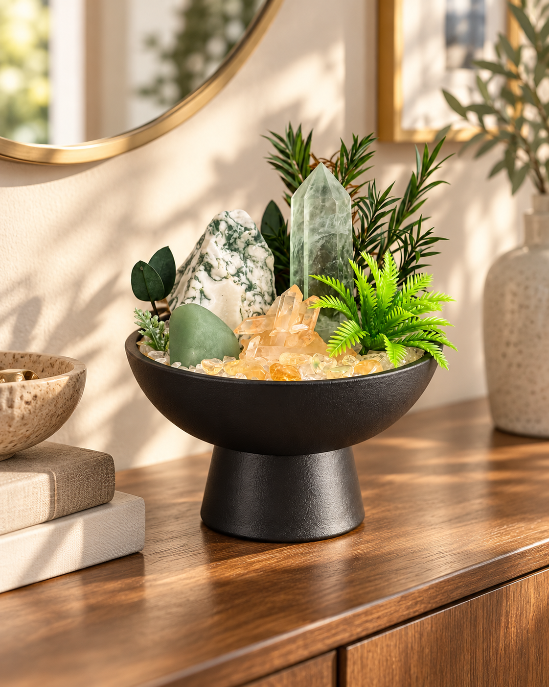 Forest Quartz — Green Fluorite & Clear Quartz Crystal Garden