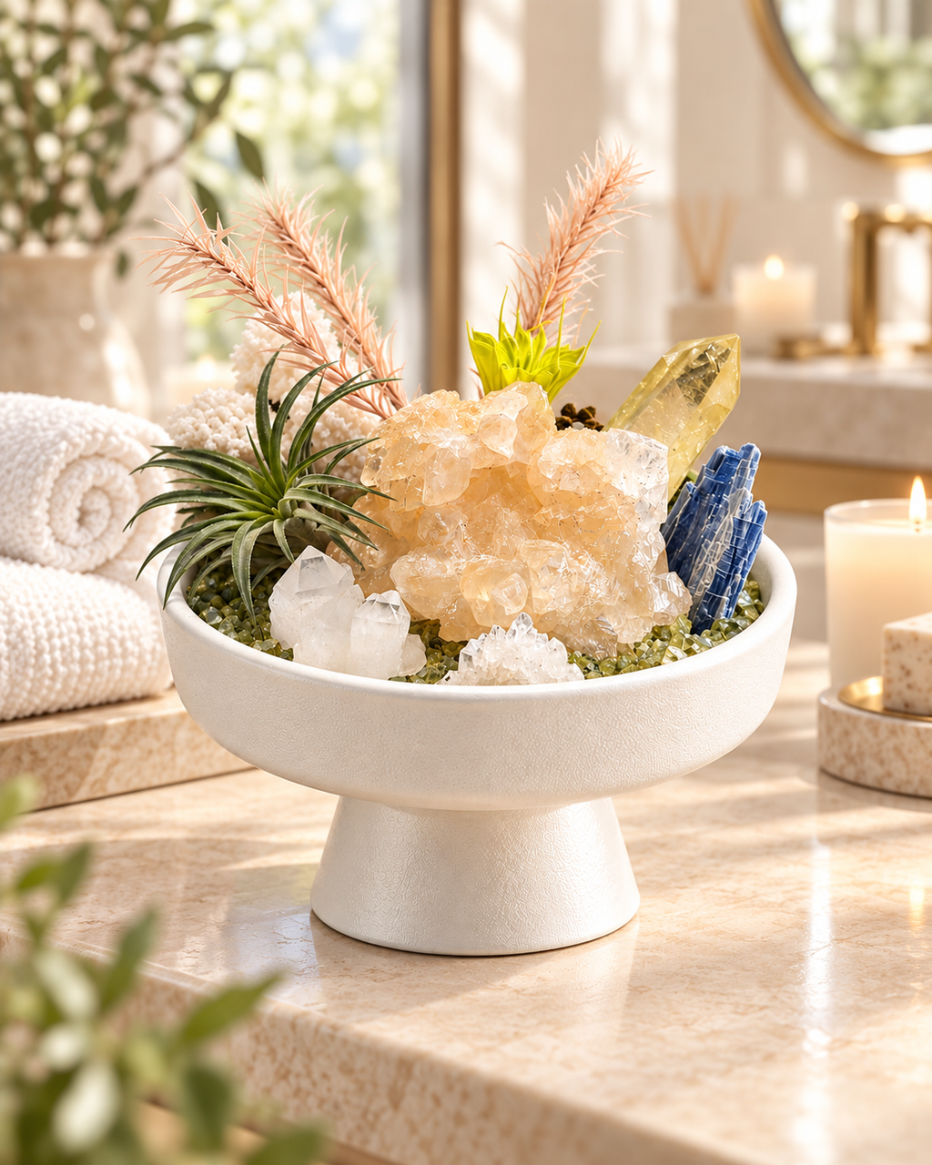 Blue Meridian — Blue Kyanite & Clear Quartz Crystal Garden