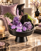 Violet Bastion II — Amethyst & Black Tourmaline Crystal Garden