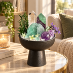 Forest Prism — Green Fluorite & Amethyst Crystal Garden