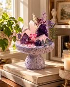 Magenta Nocturne — Amethyst & Rose Quartz Crystal Garden