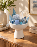 Winter Halo — Blue Calcite & Clear Quartz Crystal Garden