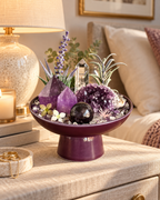 Violet Meridian — Amethyst & Clear Quartz Crystal Garden