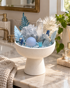 Winter Halo — Blue Calcite & Clear Quartz Crystal Garden