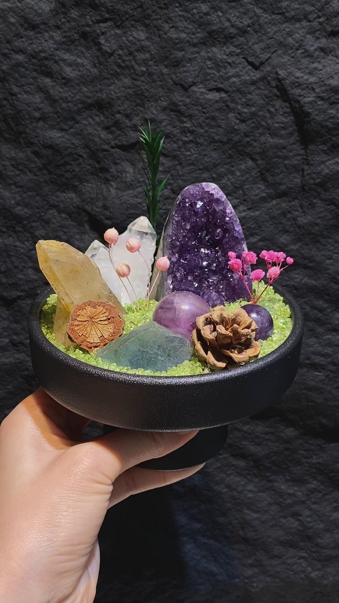 Mixed Gemstone Crystal Garden