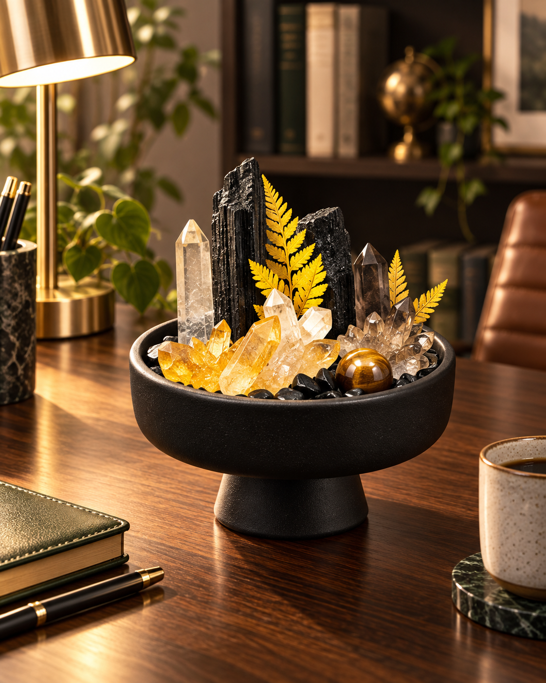 Crystal Garden styled in a workspace